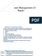 Investment Management of Banks