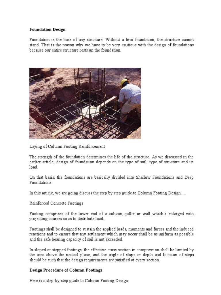 Foundation Design | PDF | Teaching Methods & Materials