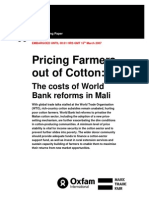 Pricing Farmers Out of Cotton: The Costs of World Bank Reforms in Mali