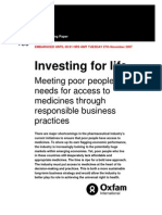 Investing For Life: Meeting Poor People's Needs For Access To Medicines Through Responsible Business Practices