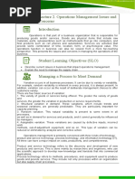 Lecture 2. Operations Management Issues and Concerns