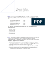 Financial Markets Past Exam Questions