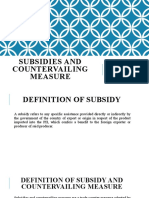 Subsidies and Countervailing Measure