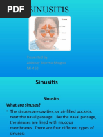 Sinusitis: Presented by Abhinay Sharma Bhugoo Ml-410