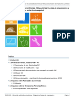 Manual de Actividades Económicas. Obligaciones Fiscales de Empresarios y Profesionales Residentes en Territorio Español