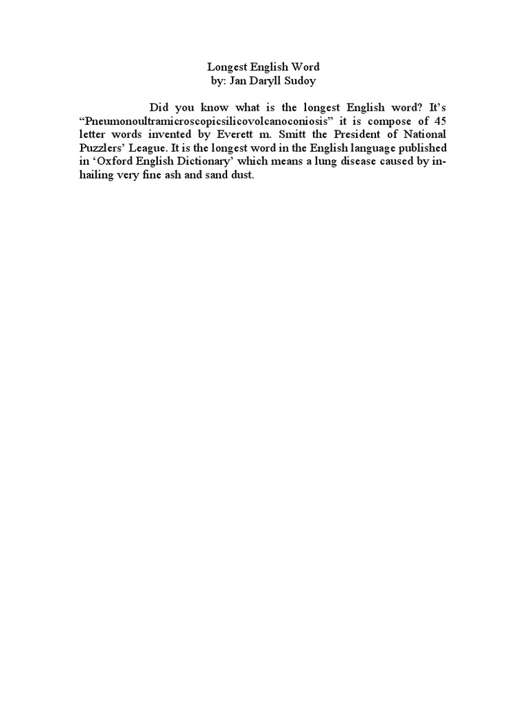 Long english word pdf