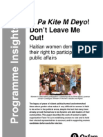 Pa Kite M Deyo! Don't Leave Me Out! Haitian Women Demand Their Right To Participate in Public Affairs