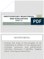 NSTP 2 - Lesson 10 - Participatory Monitoring and Evaluation