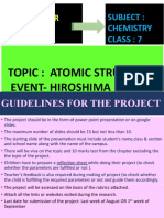 Rubrics For The Unit Project: Subject: Chemistry Class: 7