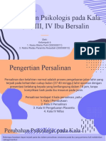 Kelompok 6 - Perubahan Psikologis Pada Kala I, II, III, IV Ibu Bersalin