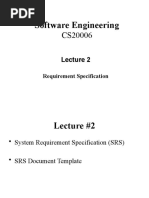 Software Engineering: Requirement Specification