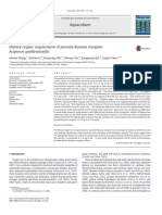 Dietary Copper Requirement of Juvenile Russian Sturgeon