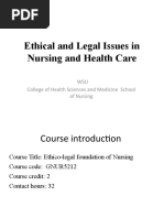 Ethical and Legal Issues in Nursing and Health