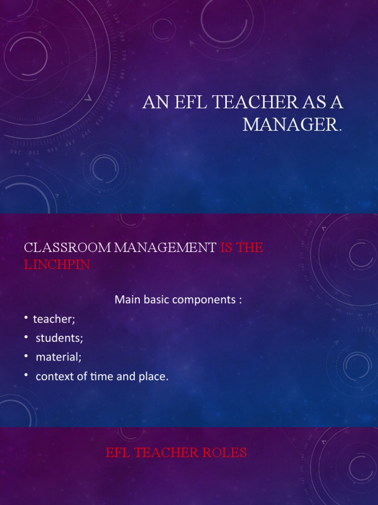 An EFL Teacher As A Manager PDF