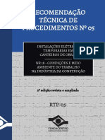 RTP 05- Instalações Elétricas Temporárias Em Canteiros de Obras