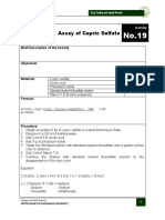 Assay of Cupric Sulfate: Brief Description of The Activity