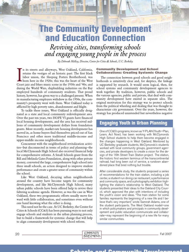 Community Development Education | PDF | Education Reform | Community