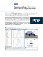 Dymola Is A and Simulation Tool, Used For Model Based Design of Complex Systems