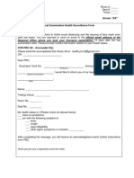 Post-Exam Health Report Form