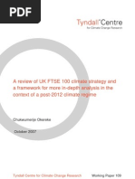 Download A review of UK FTSE 100 climate strategy and a framework for more in-depth analysis in the context of a post-2012 climate regime by Tyndall Centre for Climate Change Research SN5283216 doc pdf