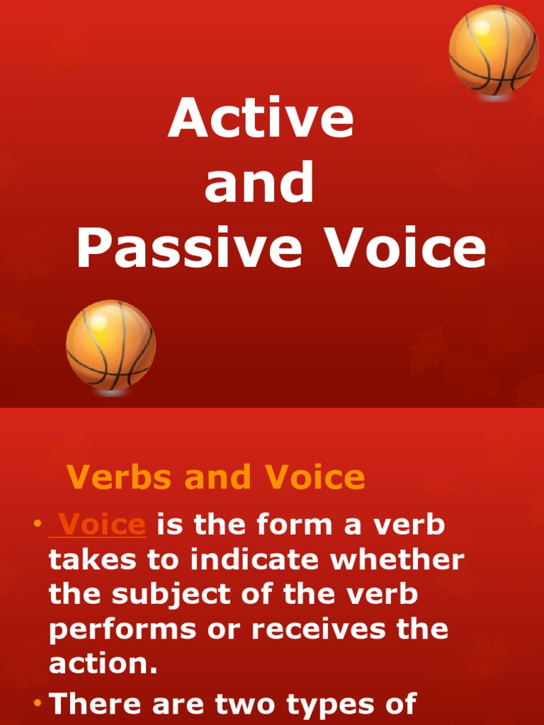 Active and Passive Voice | PDF | Language Arts & Discipline | General ...