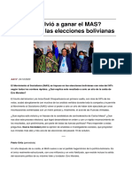 Sinpermiso- Por Que Volvio a Ganar El Mas Lecturas de Las Elecciones Bolivianas-2020!10!25