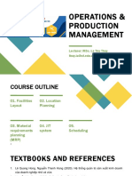 Operations & Production Management Course Outline