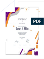 Sarah J. Miller: Certificat E