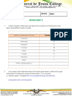 Worksheet 2: NAME: Justine Tobias Section: Edison