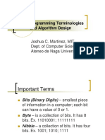 BC101 Lecture 1 - Terminologies, Problem Solving & Program Design