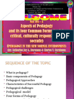 Aspects of Pedagogy Report
