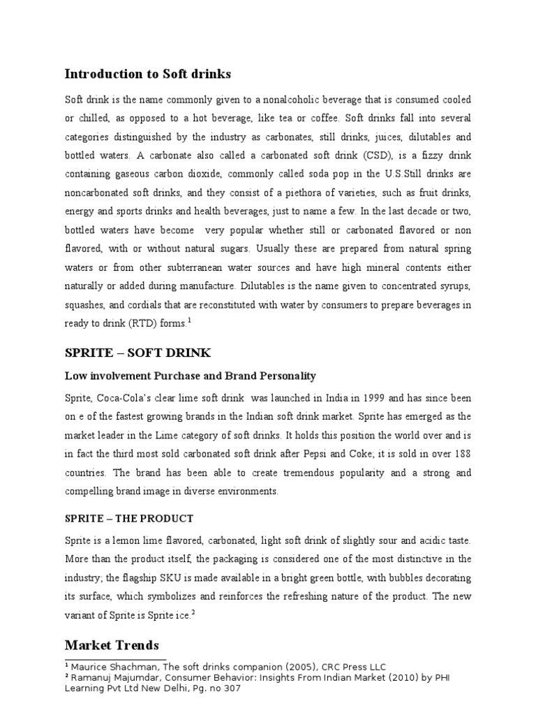 Introduction To Soft Drinks Soft Drink Drink