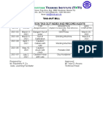 TESDA - NAVOTAAS TRAINING INSTITUTE (TNTI) DANGER/CAUTION TAG-OUT AUDITS