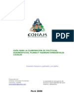 GUÍA PARA LA ELABORACIÓN DE POLÍTICAS, DIAGNÓSTICOS, PLANES Y AGENDAS AMBIENTALES LOCALES - Orlando Coronado