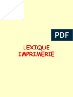 Le Lexique Imprimerie