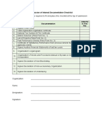 EOI Documentation Checklist