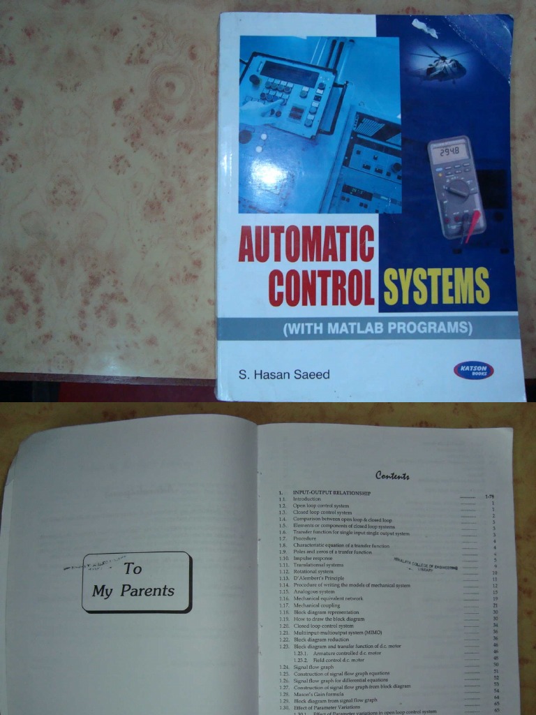 Automatic Control System S Hasan Saeed PDF