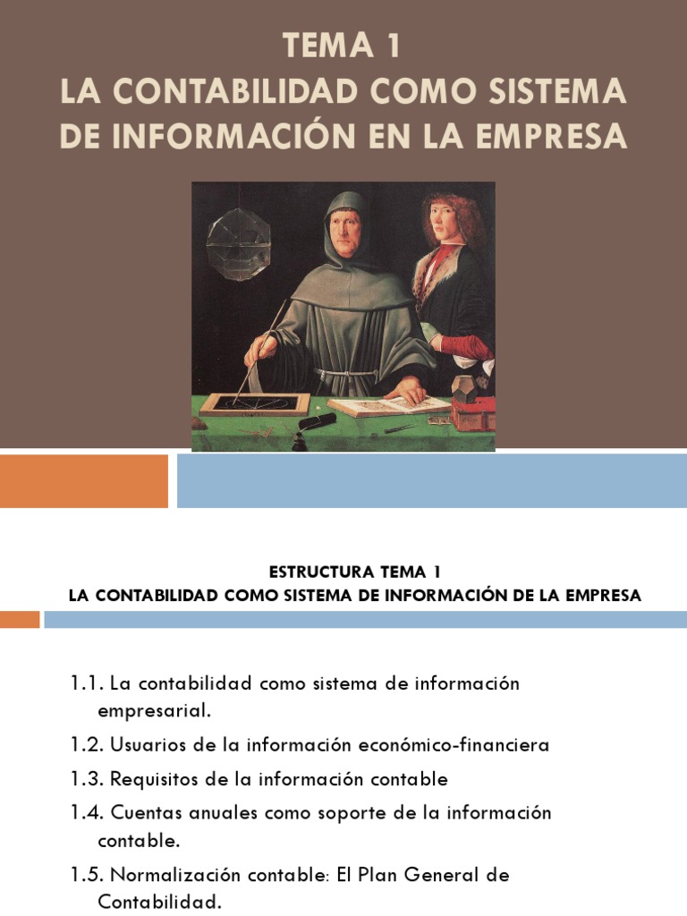Tema 1 La Contabilidad Como Sistema de Información en La Empresa | PDF ...
