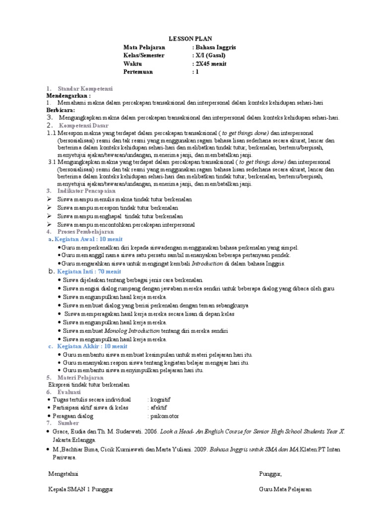 The Lesson Plan | PDF