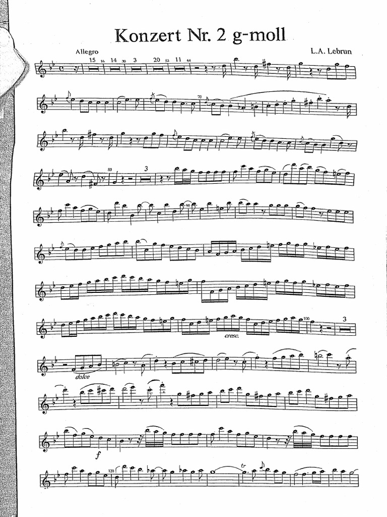 Lebrun Concerto No 2 Oboe Solo PDF