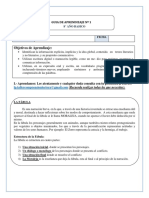 Guía N°1 Taller Comprensión Lectora 8° Básico AyB