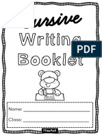 Cursive Writing Booklet