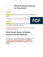 How To Reduce Adverb Clauses
