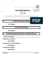 Boletim especial da Polícia Militar do Pará de 25 de setembro de 2004