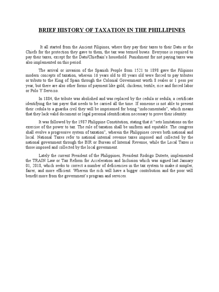 History of Taxation PDF