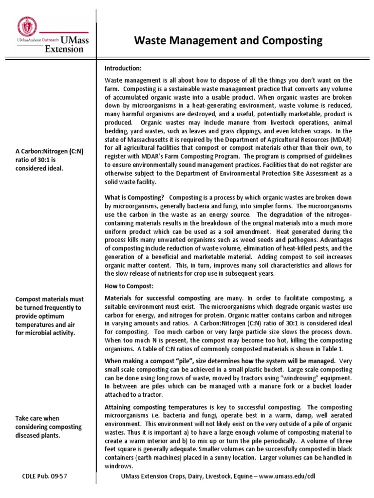 Composting in Agricultural Waste Management | PDF | Compost | Waste ...
