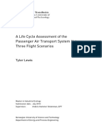 Life Cycle Assessment of Passenger Air Transport Using 3 Flight Scenarios