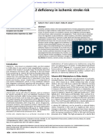 Role of Vitamin B12 Deficiency in Ischemic Stroke Risk and Outcome