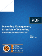 Dcom405 Dmgt408 Marketing Management Dmgt203 Essentials of Marketing