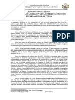 RESOLUCIÓN No. 253/2013 de La Asamblea Legislativa Del Gobierno Autónomo Departamental de Potosí